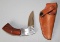 Kershaw Folding Knife in Leather Sheath
