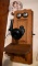 Gorgeous Antique Oak Wall Phone
