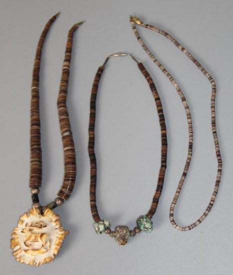 Three Natural Bead Necklaces