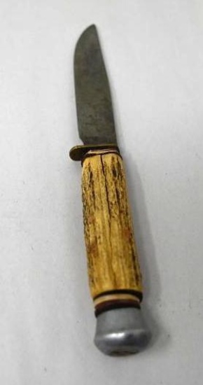 Solingen Cutlery Fixed Blade Knife with Antler Handle