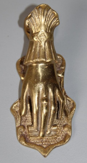 Brass Hand-Shaped Wall-Mount Clip