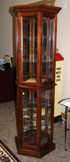 Half Hexagon Display Cabinet