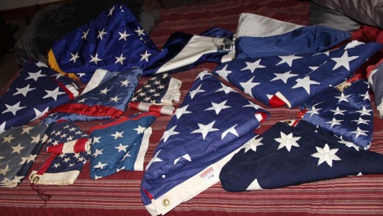 Huge Collection of US and Other Flags