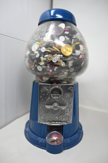 1985 Carousel Gumball Machine Loaded Up with Buttons