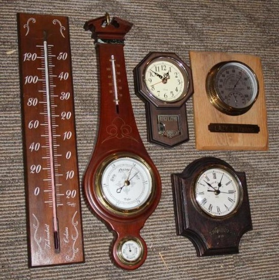 Five Pieces - Clocks and Weather Gauges