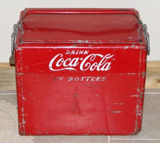 Excellent Antique Steel Coca-Cola Cooler