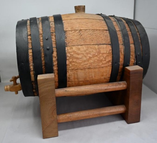 Wooden Keg with Stand