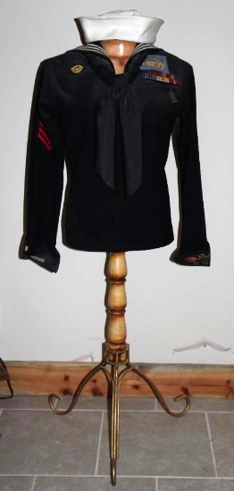 Embroidered Ladies' Naval Jacket and Hat with Mannequin Stand