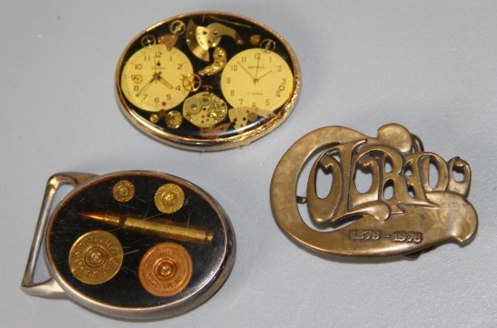 Two Von West Belt Buckles and Colorado Buckle