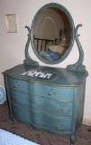 Serpentine Dresser with Swivel Mirror