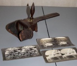 Antique Stereoscopic Viewer with 3 Image Cards