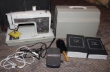 Classic Sears Kenmore Sewing Machine with Foot Pedal, Button Holer, and More