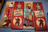 Pair of Classic Marionettes in Boxes by Hazelle's Popular Marionettes