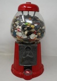 1965 Carousel Gumball Machine Loaded with Buttons