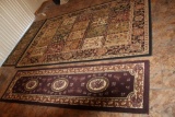Three Rugs in Black and Red Color Scheme