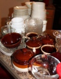 Mixed Glass and Ceramic Dishes