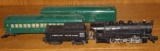 Die Cast American Flyer Engine and Fuel Car with 2 Passenger Cars