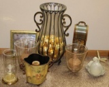 Mixed Candle Holders and Other Decor