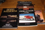 Model Railroading Books and Engine Figure on Stand
