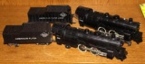 Two Sets American Flyer Engines and Fuel Cars