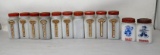 Milk Glass Spice Jars with Salt & Pepper Shaker Set