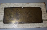 J. D. Adams & Co Leaning Wheel Grader Brass Badge