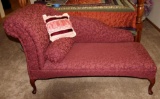 Burgundy Upholstered Therapist's Sofa