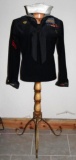 Embroidered Ladies' Naval Jacket and Hat with Mannequin Stand