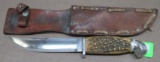 Antique Kinfolks Flame Edge Sheath Knife
