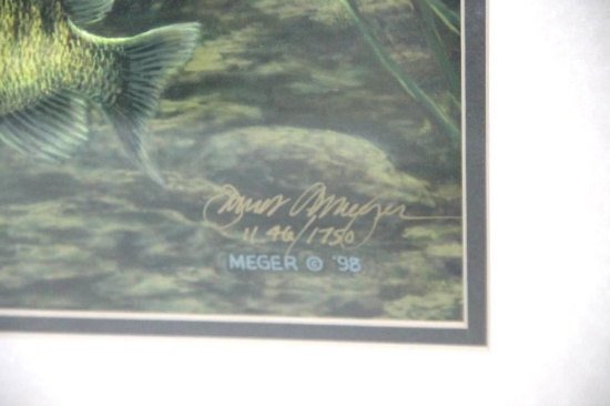 Signed and Numbered Print by James Meger of Puppy by Creek