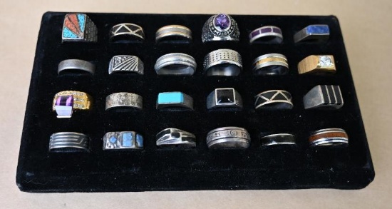 Twenty Four Sterling Silver Rings!