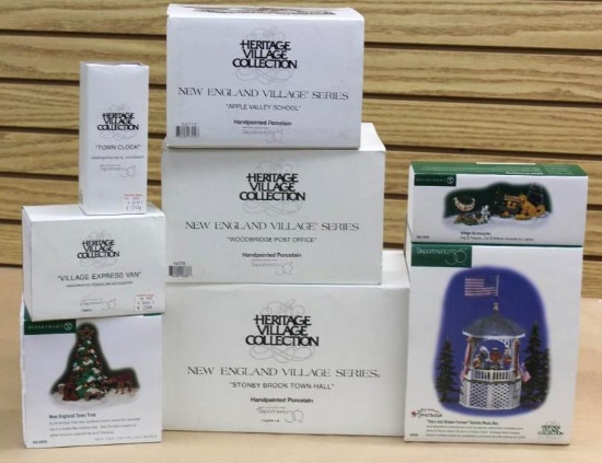 Dept. 56 New England Village Series Hand-Painted Porcelain Collectibles and Accessories