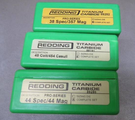 Redding Titanium Carbide Reloading Dies for Handguns