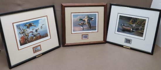 Three Artist Signed Duck Stamp Prints