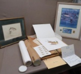 Trout and Bird Prints