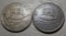 Pair of 1837 Executive Experiment and Financiering Hard Times Tokens