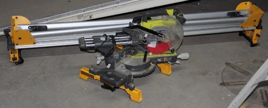 Ryobi TSS702 Miter Saw with DeWalt DW7232 Miter Saw Work Station