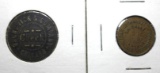 1/4 Cent La Salle Trade Token and Brunswick and Company Chicago Check Token