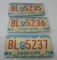 Three NOS 1975 Centennial Colorado License Plate Pairs!
