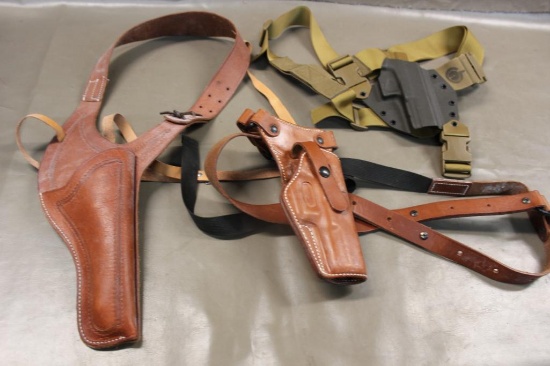 Leather and Man-Made Shoulder or Chest Holsters