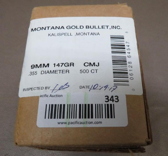Montana Gold 147 gr 9mm Bullets for Reloading