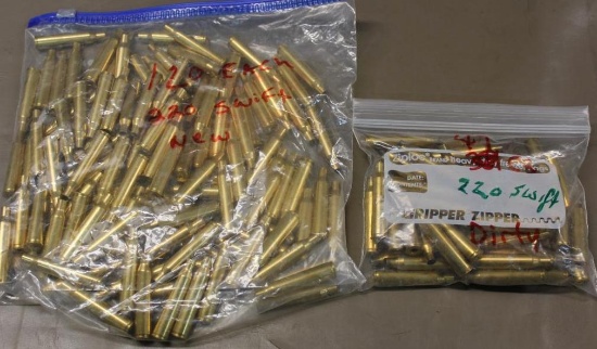 Mixed New and Dirty 220 Swift Brass for Reloading