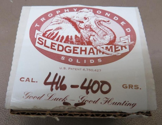 Bear Claw and Sledgehammer Solids 416. 318 and 277 Cal Bullets for Reloading