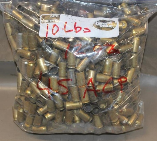 10 Lbs. 45 ACP Fired Brass