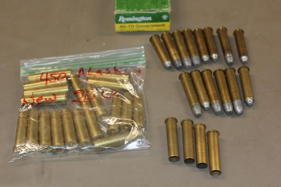 Reloaded 45 and 45-70 Govt. Plus Brass and 19 Pieces 450 Alaskan Brass