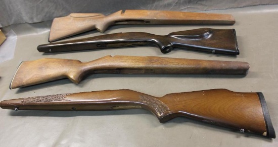 4 Unknown Wood Rifle Stocks