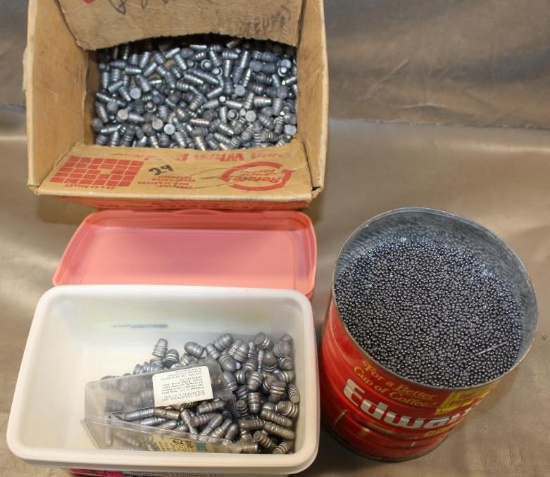 Mixed Cast Bullets and Lead Shot for Casting