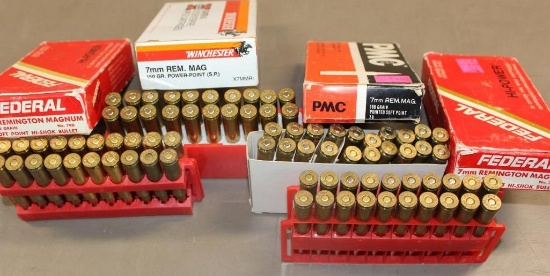 80 Pieces Mixed 7mm Rem Mag Ammunition