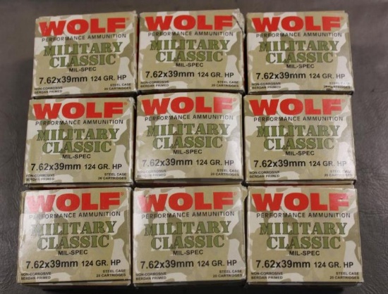 176 Pieces Wolf Military Classic 7.62 x 39mm Ammunition