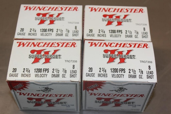 100 Cartridges Winchester Super-Target 20 Gauge Shotshells